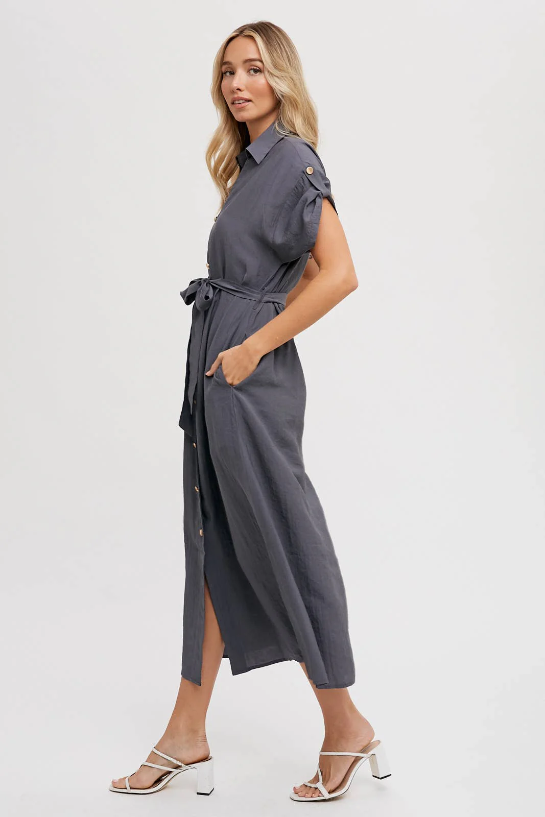 Belted Shirt Dress