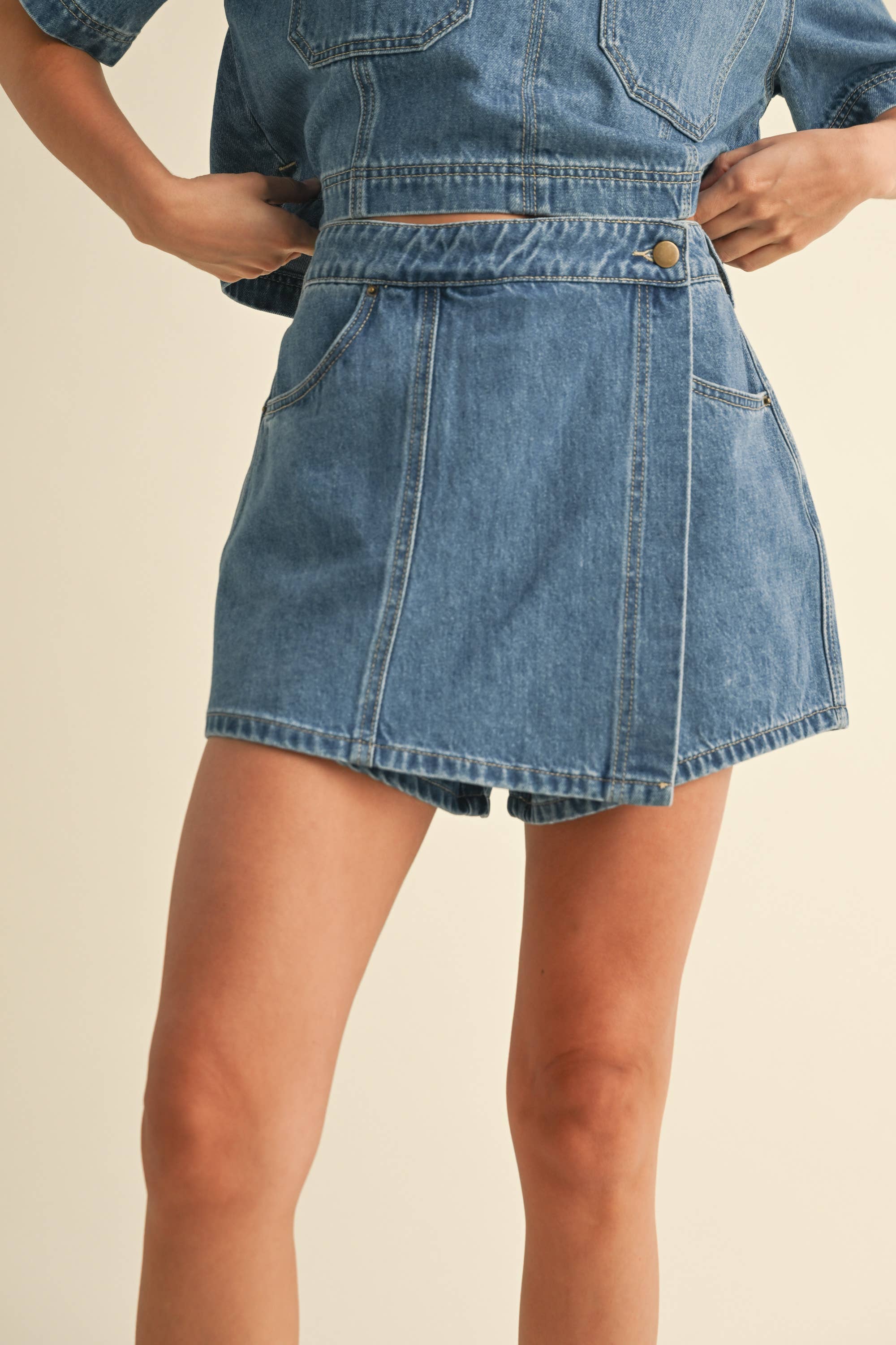 MIOU Denim Skort