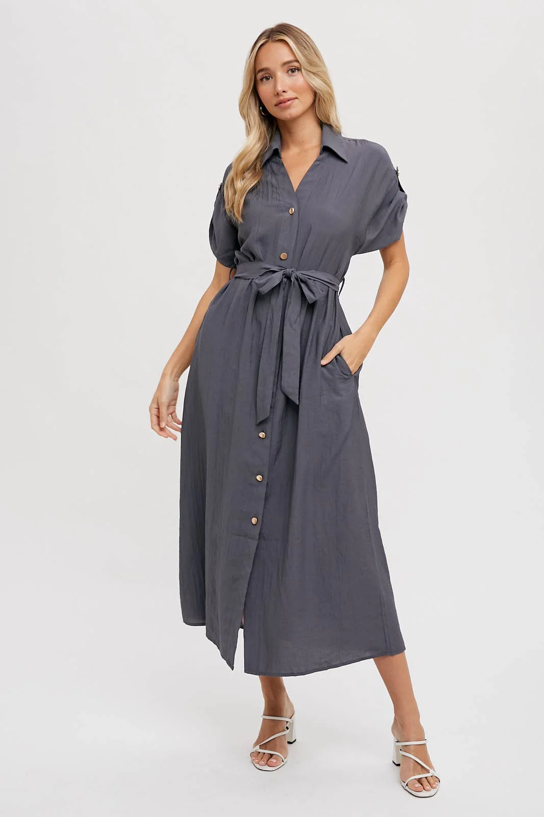 Belted Shirt Dress