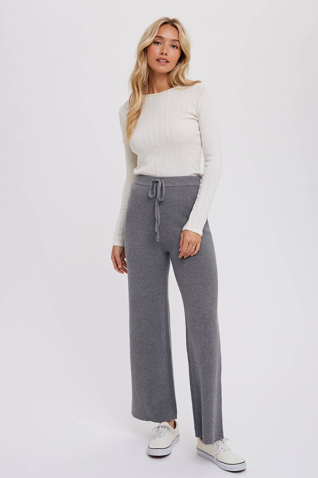 RIBBED SWEATER LOUNGE PANTS
