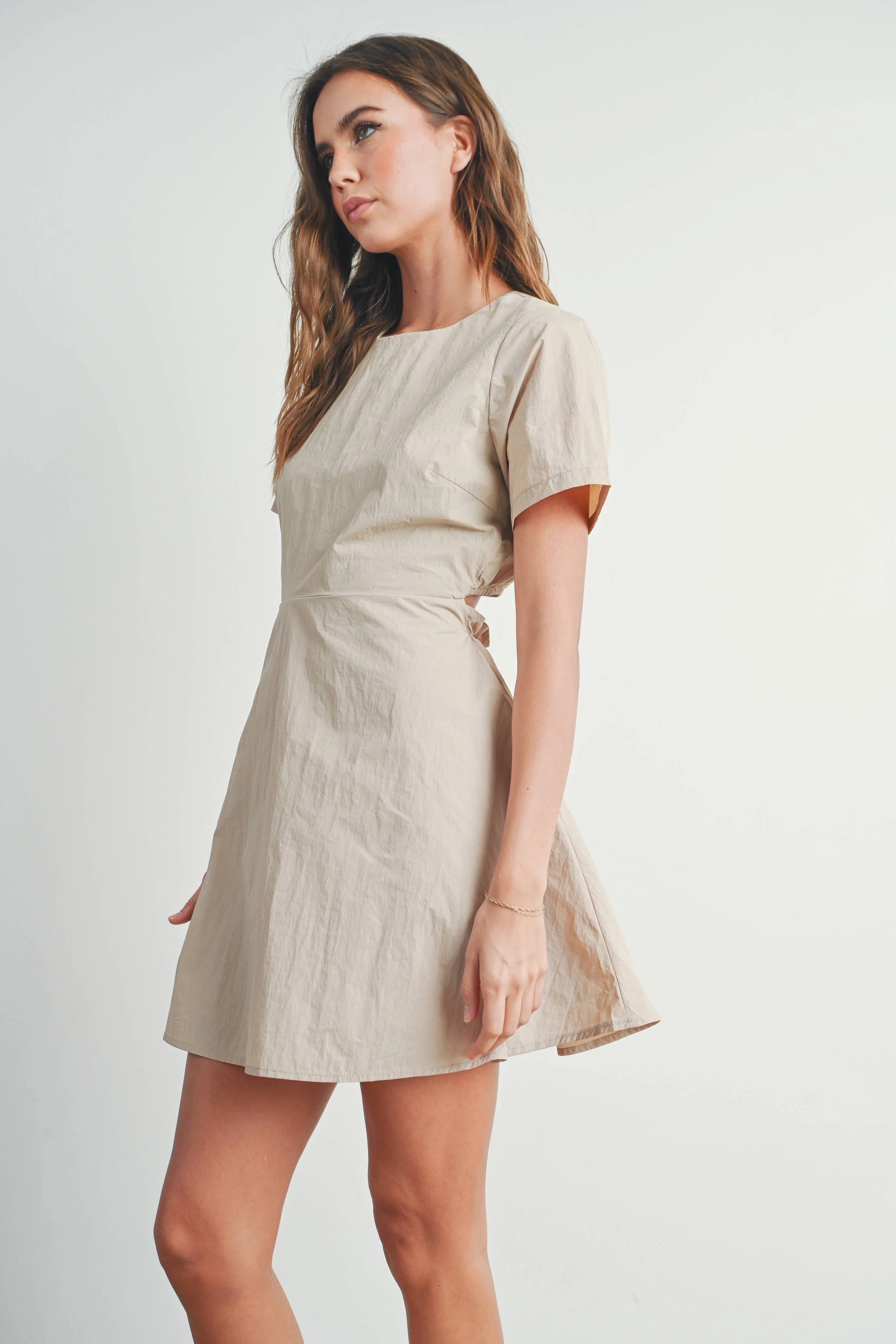 TIE BACK MINI DRESS