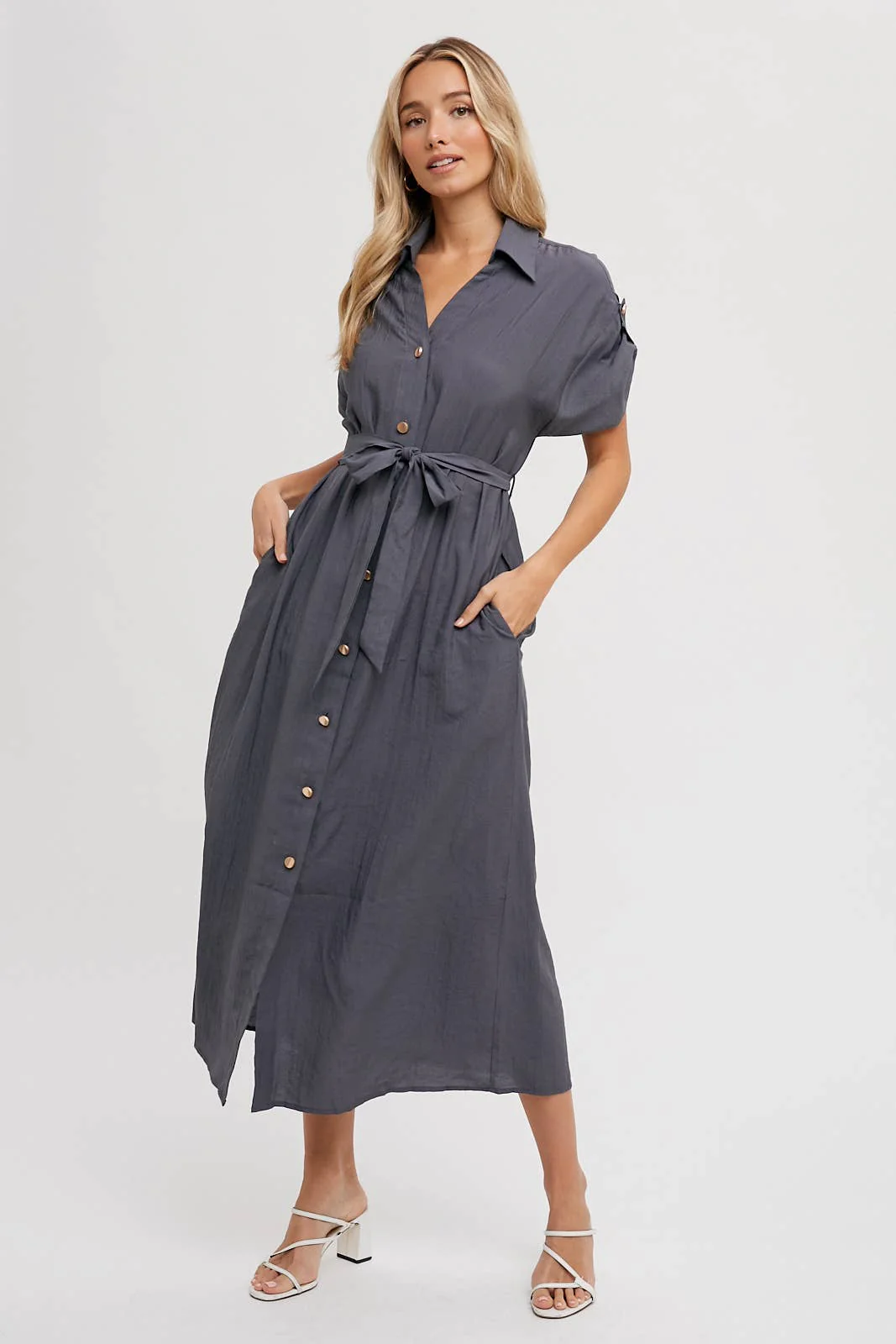 Belted Shirt Dress