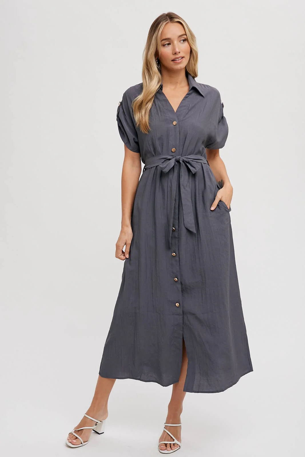 Belted Shirt Dress