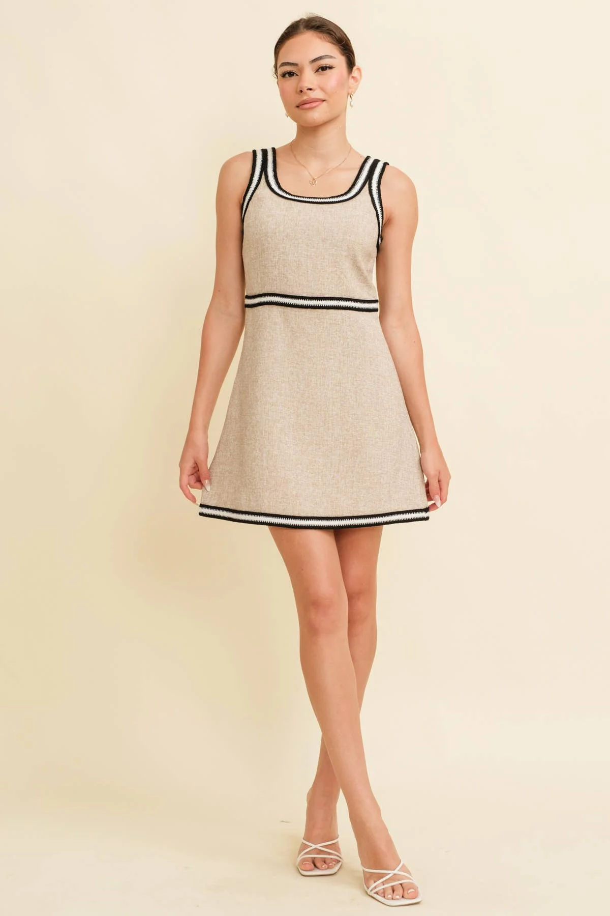 LINE ACCENT MINI DRESS