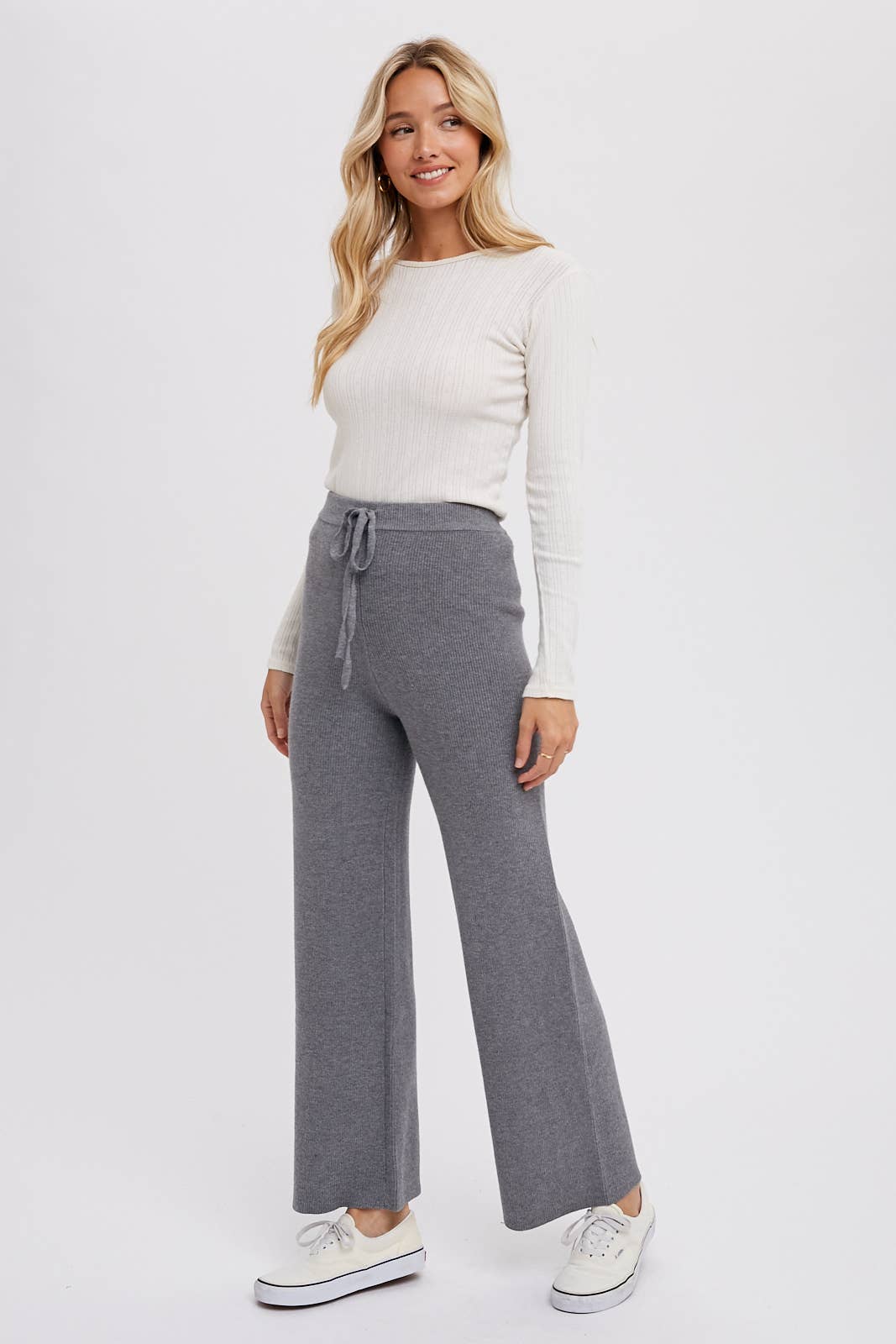 RIBBED SWEATER LOUNGE PANTS