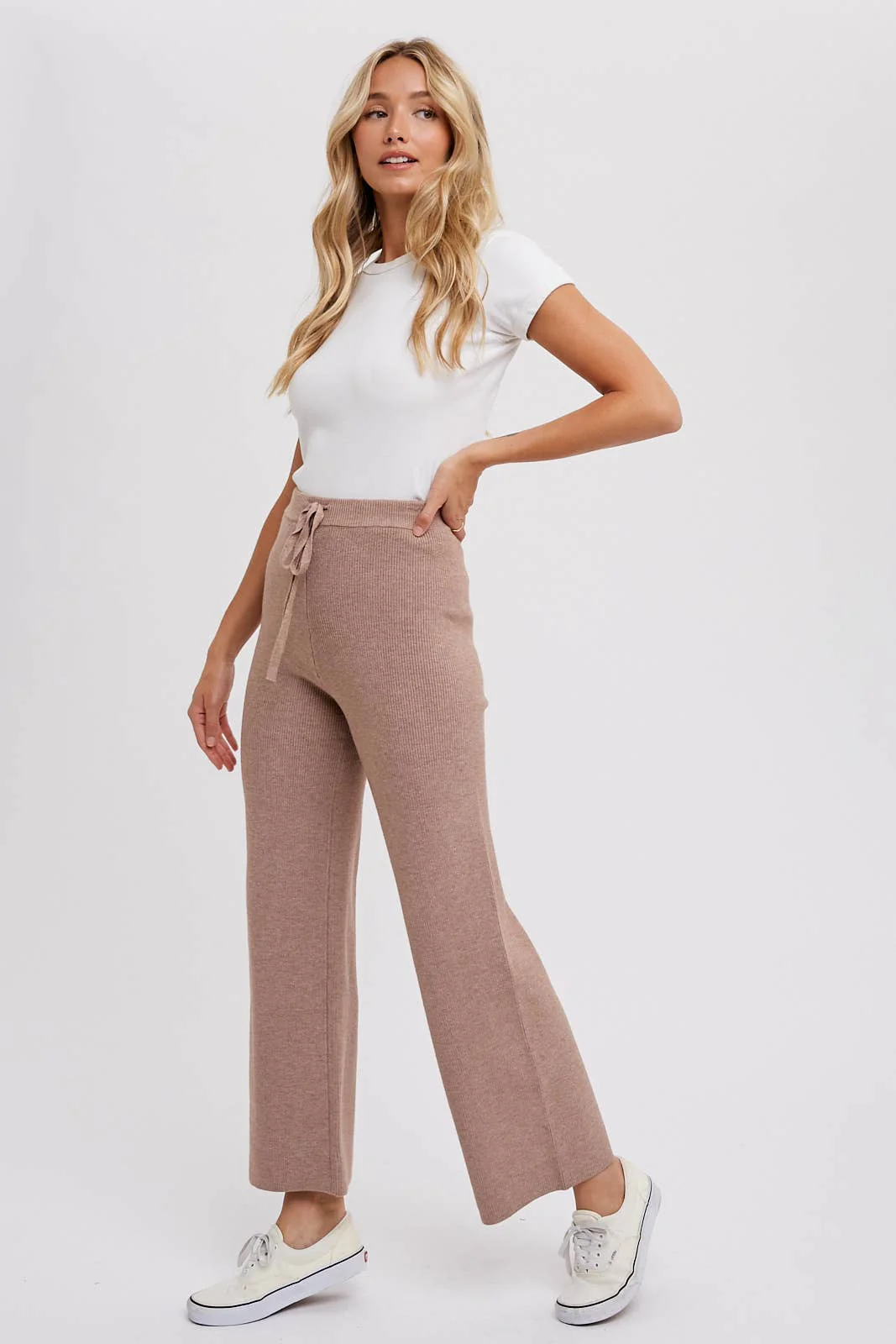 RIBBED SWEATER LOUNGE PANTS
