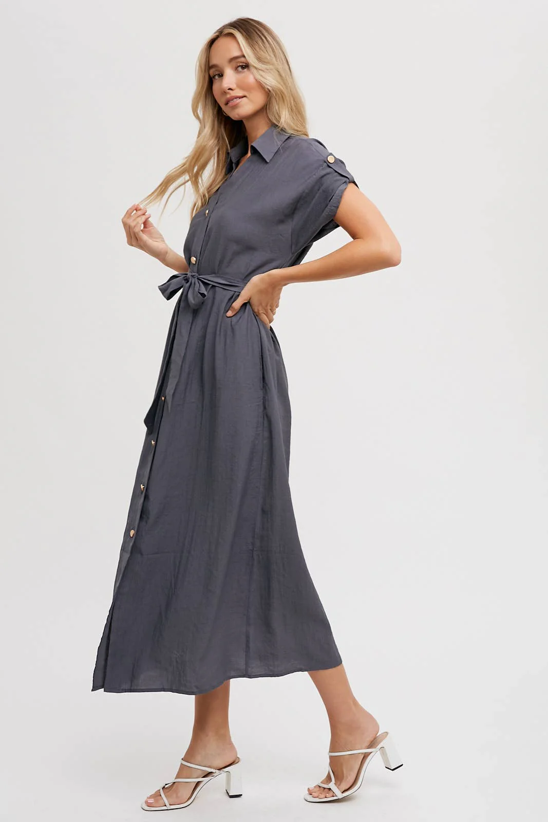 Belted Shirt Dress