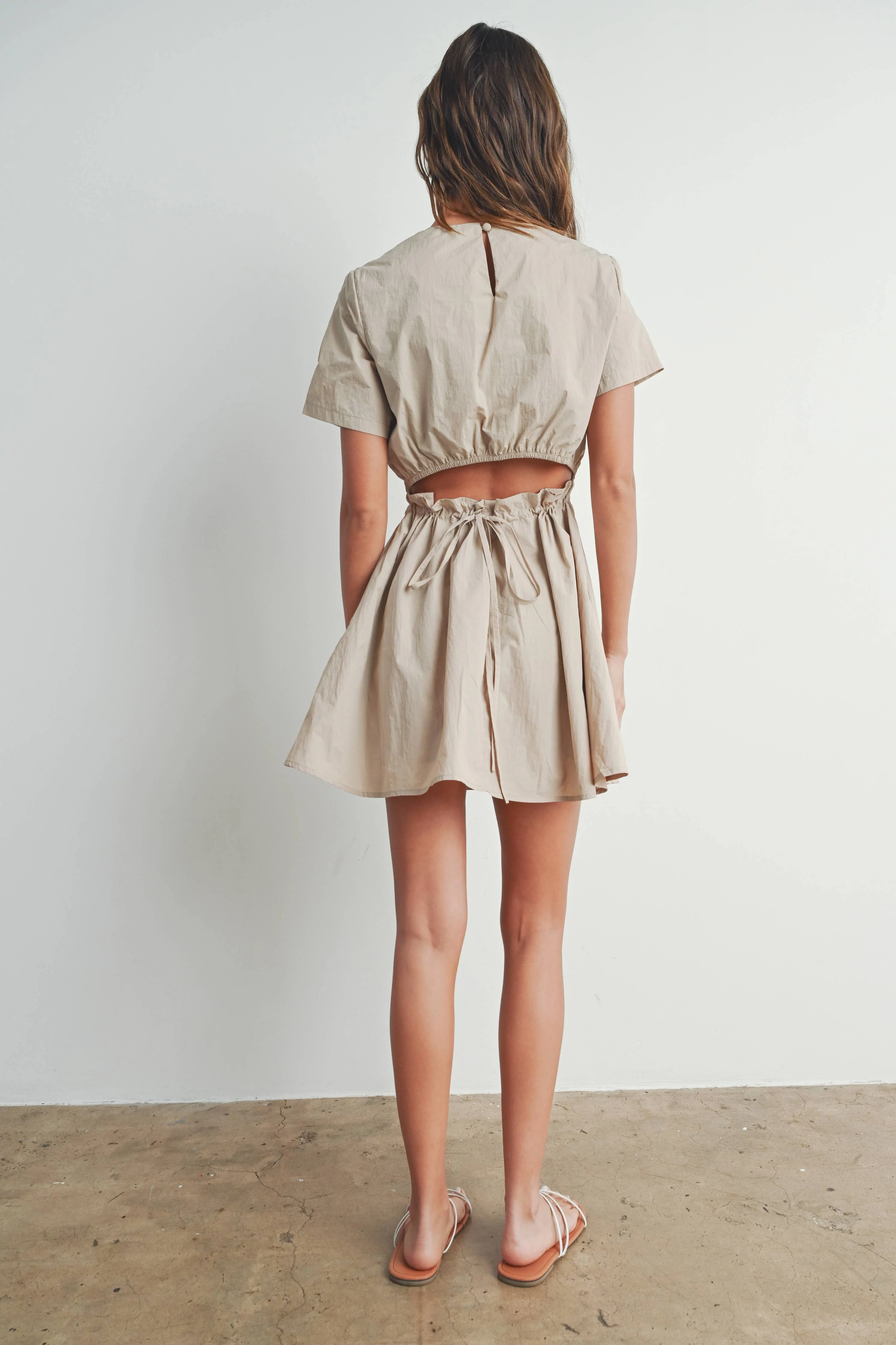 TIE BACK MINI DRESS