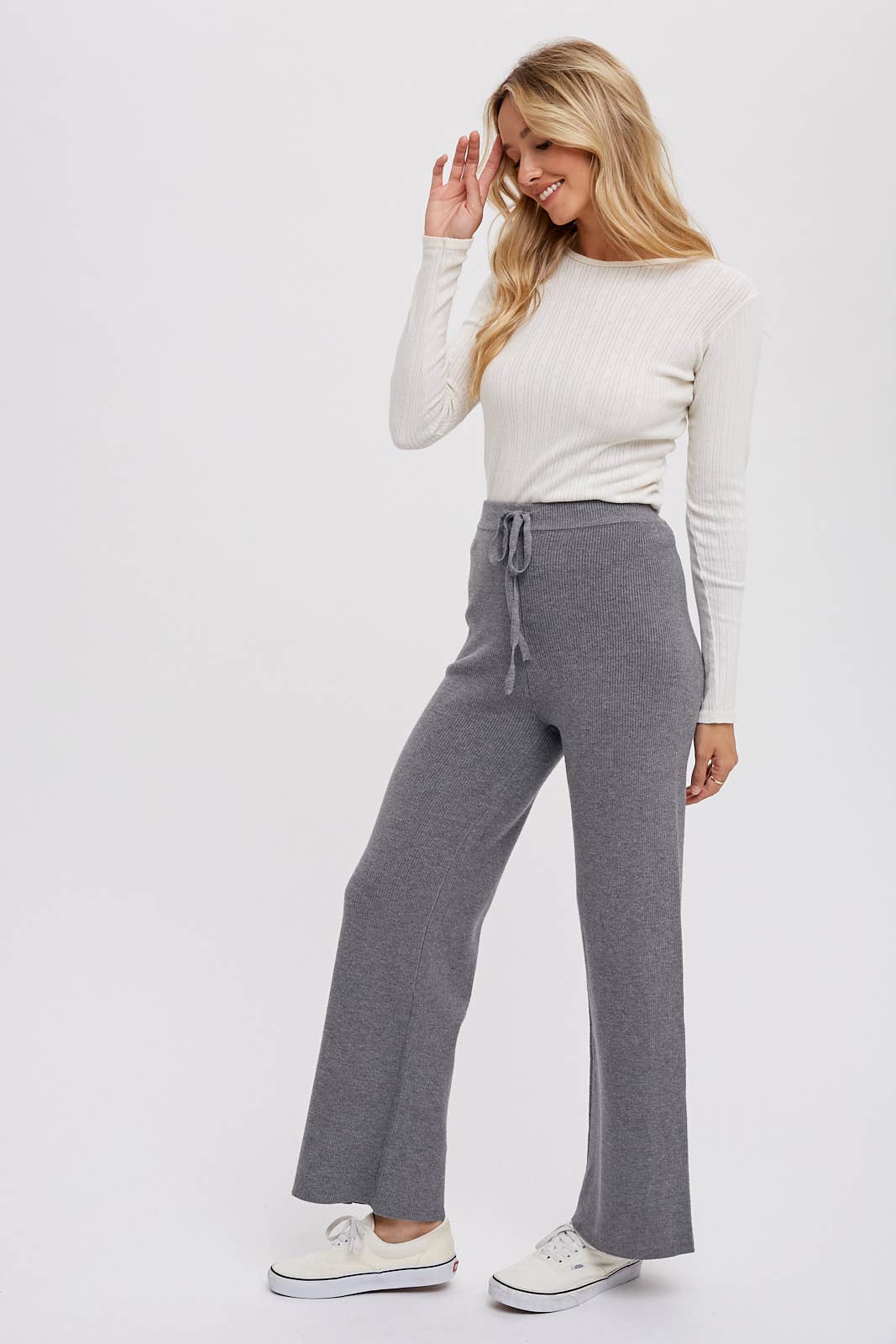RIBBED SWEATER LOUNGE PANTS