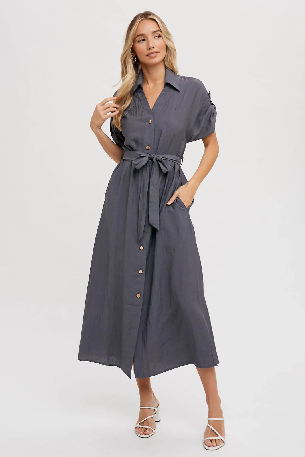 Belted Shirt Dress