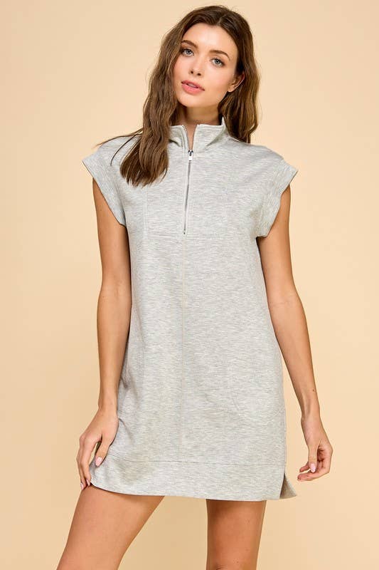 Zip Up Casual Dress
