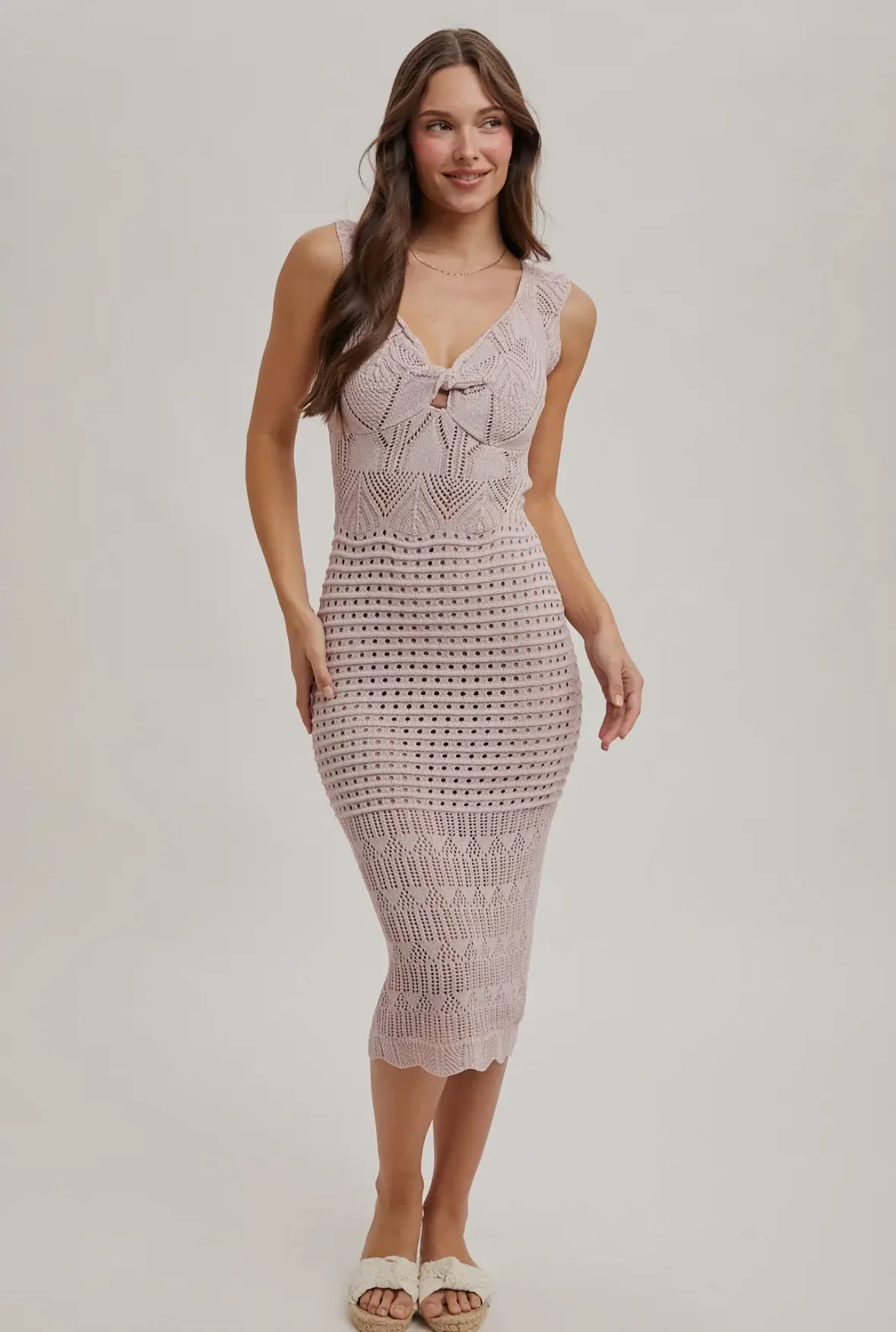 Sheet crochet beach dress