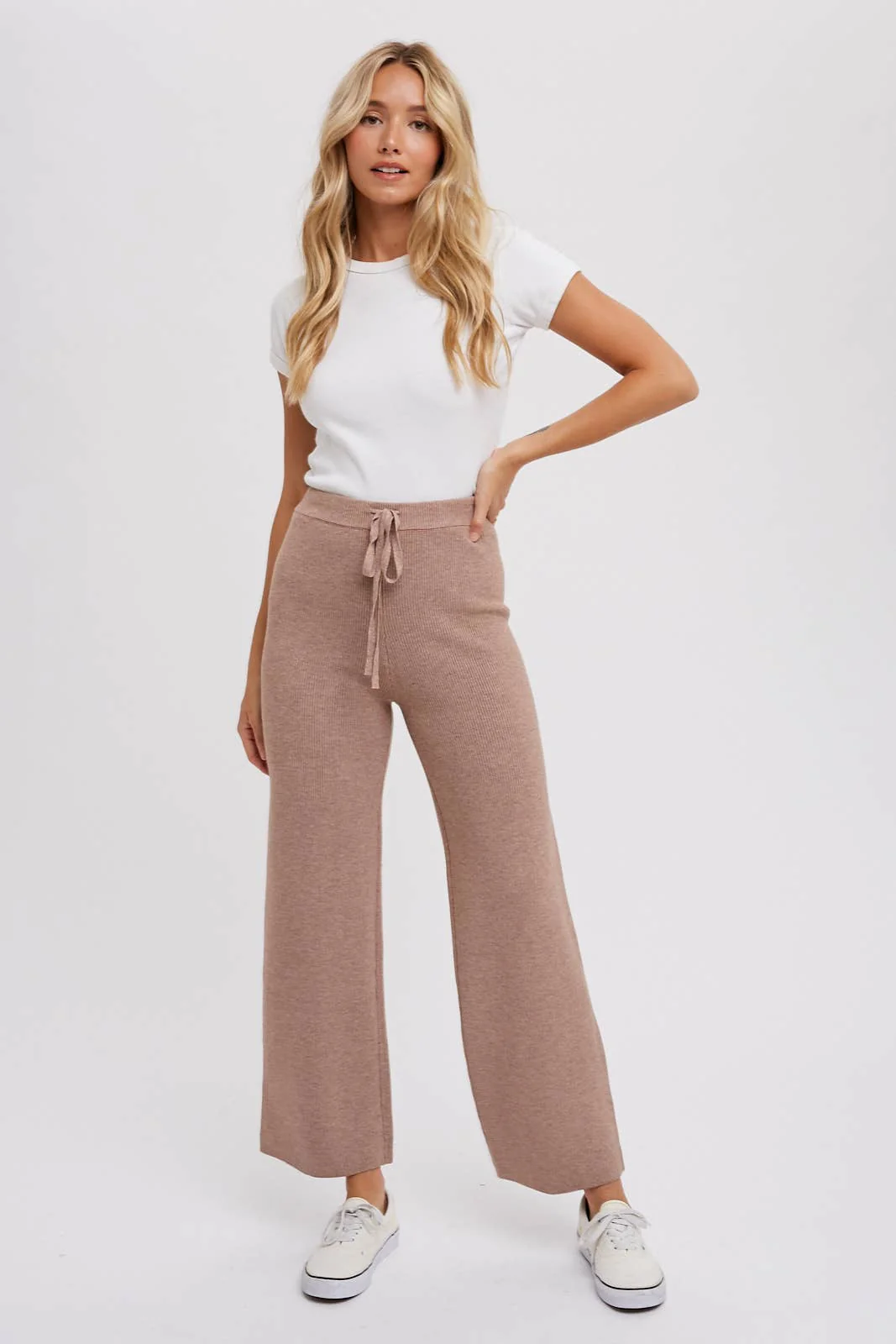 RIBBED SWEATER LOUNGE PANTS