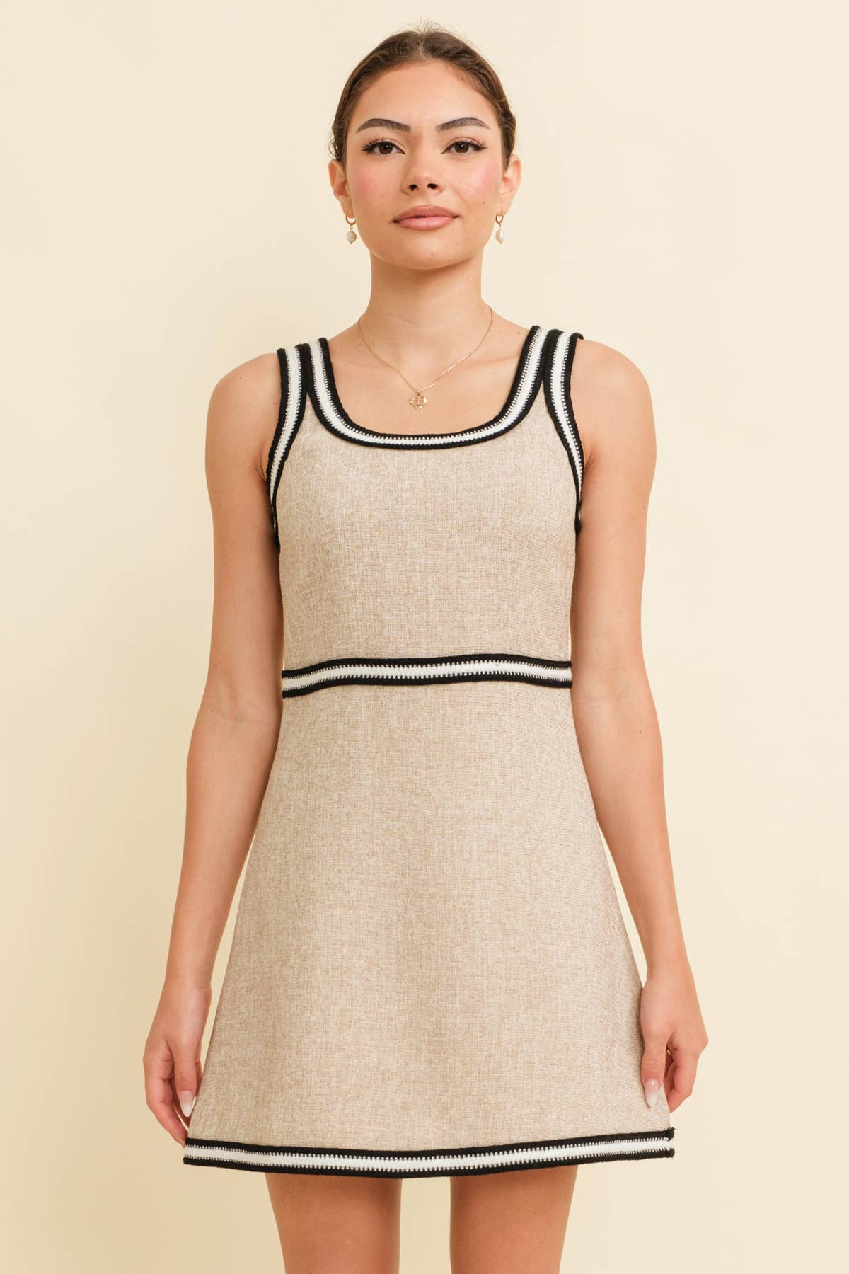 LINE ACCENT MINI DRESS