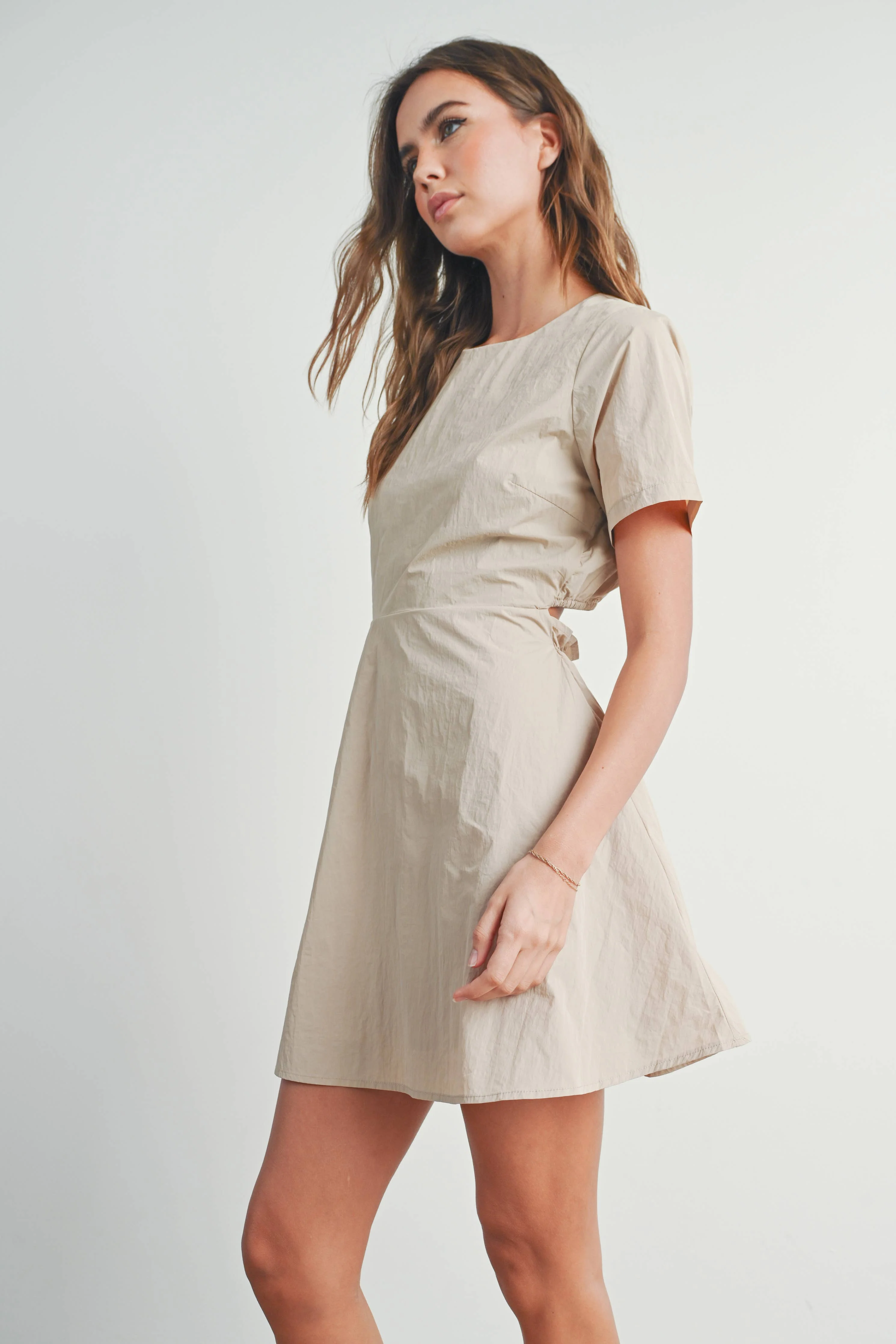 TIE BACK MINI DRESS