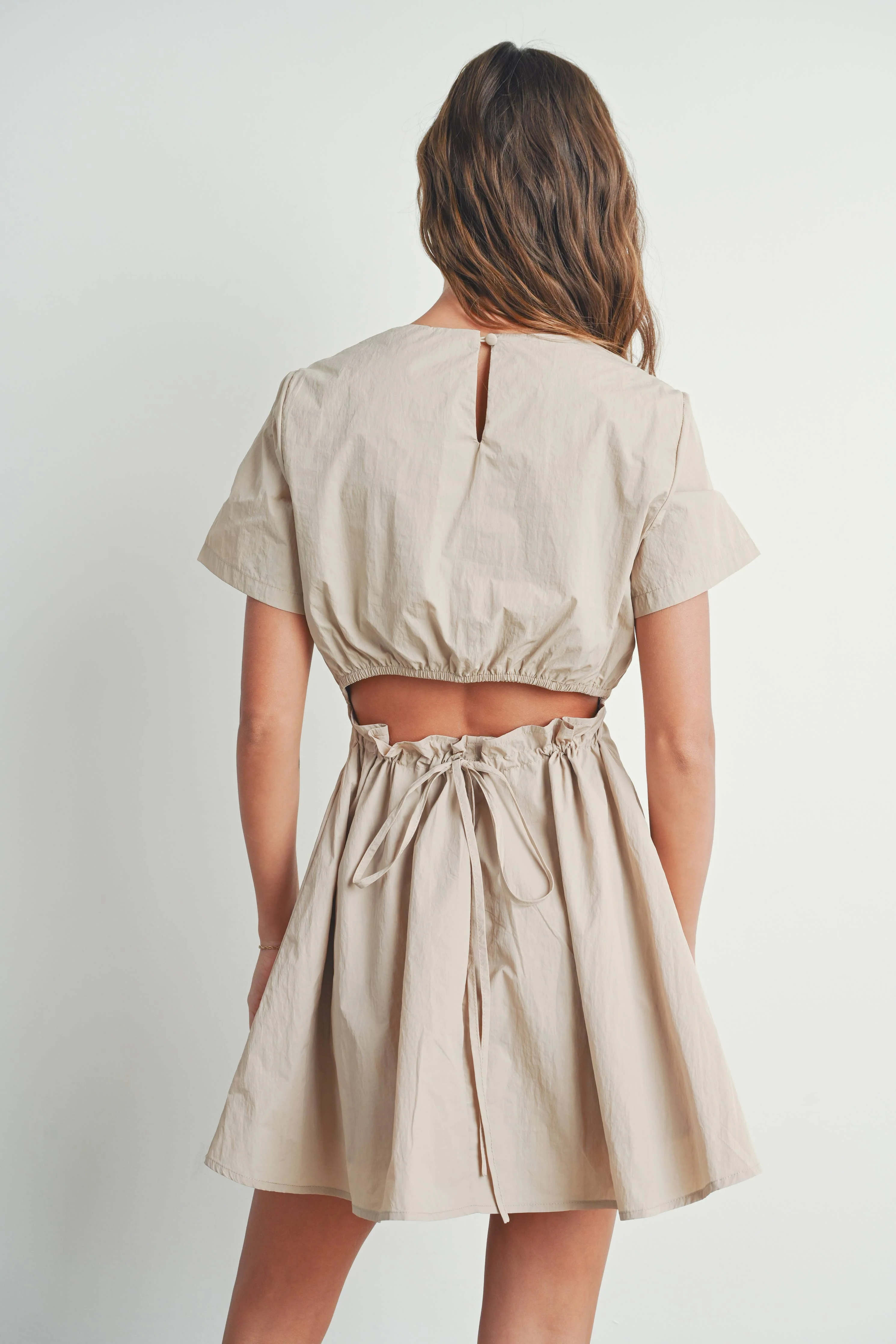 TIE BACK MINI DRESS