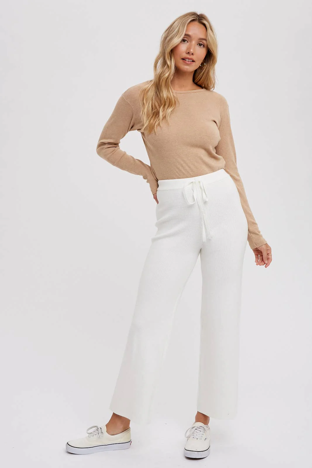 RIBBED SWEATER LOUNGE PANTS